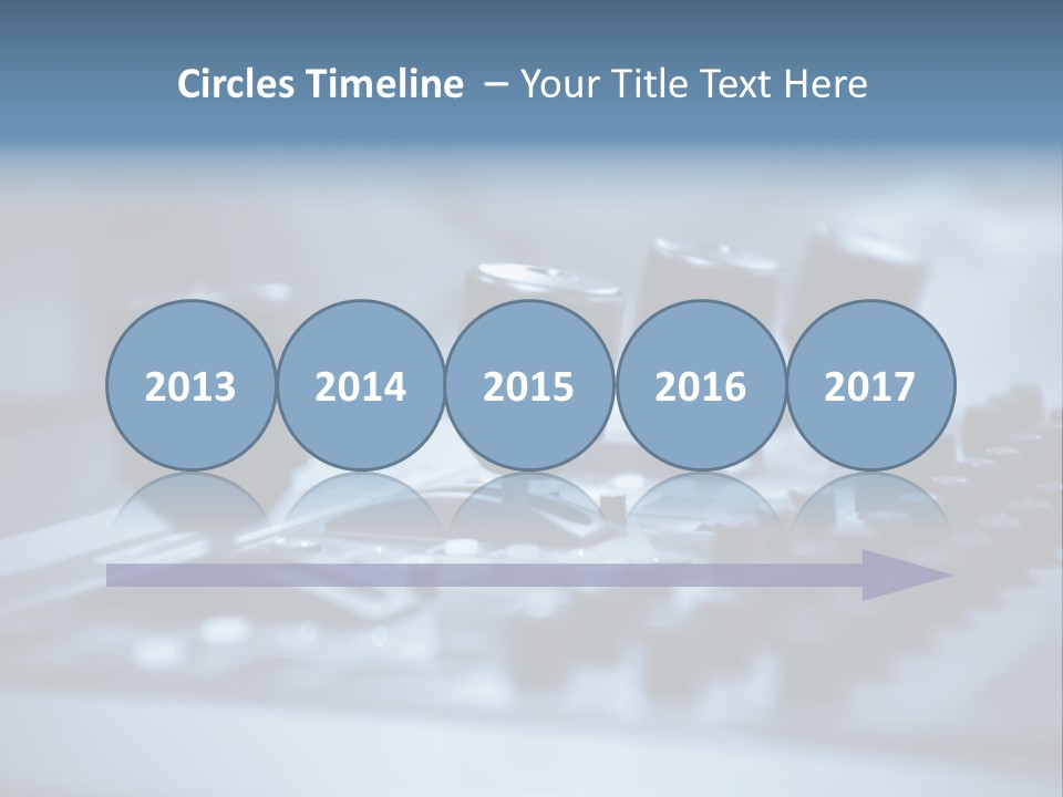 A Sound Board With Three Black Knobs On It PowerPoint Template