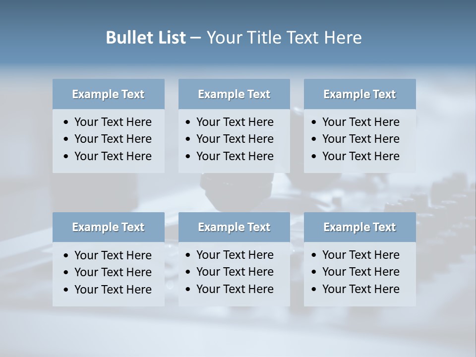 A Sound Board With Three Black Knobs On It PowerPoint Template