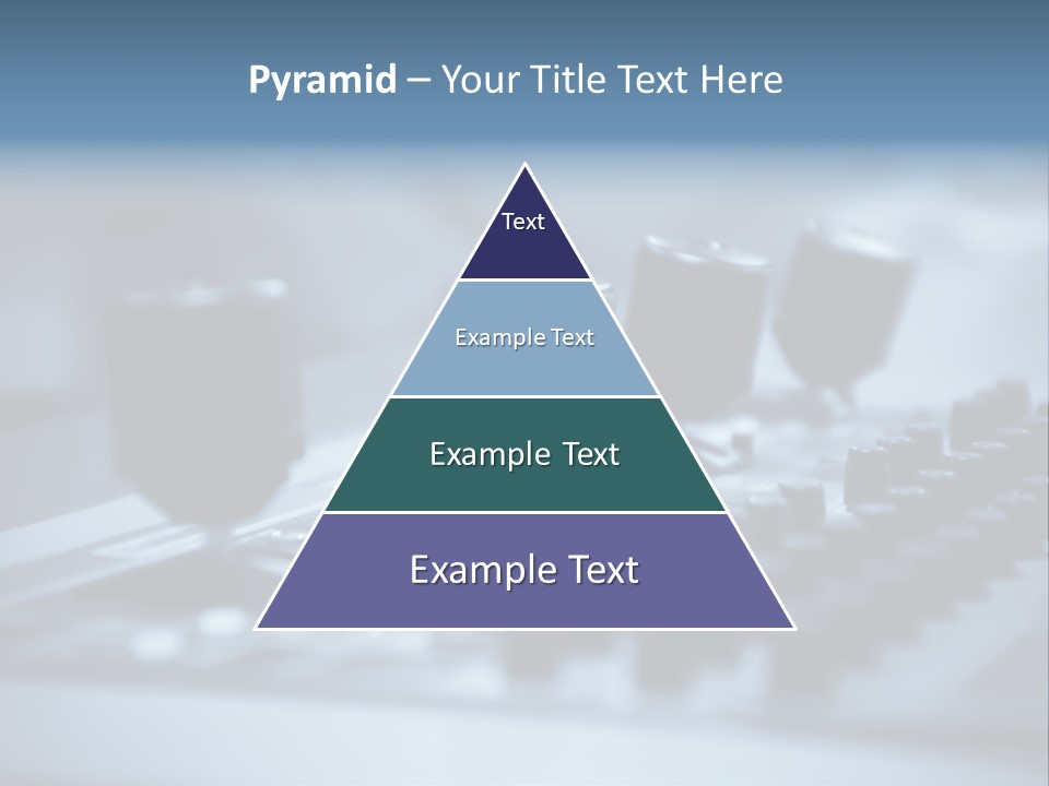 A Sound Board With Three Black Knobs On It PowerPoint Template