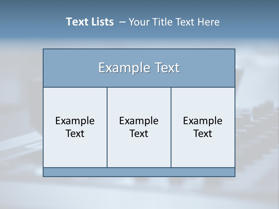 A Sound Board With Three Black Knobs On It PowerPoint Template
