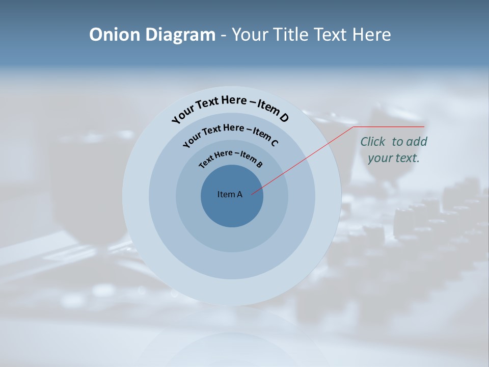 A Sound Board With Three Black Knobs On It PowerPoint Template