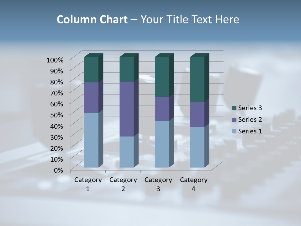 A Sound Board With Three Black Knobs On It PowerPoint Template