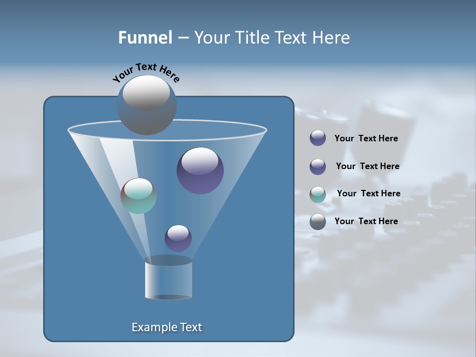 A Sound Board With Three Black Knobs On It PowerPoint Template