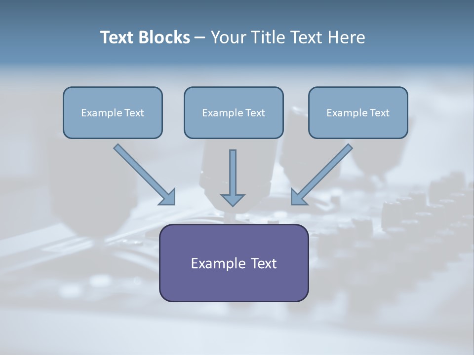 A Sound Board With Three Black Knobs On It PowerPoint Template