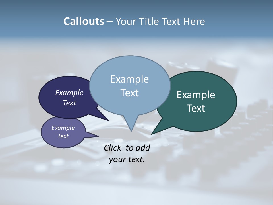 A Sound Board With Three Black Knobs On It PowerPoint Template