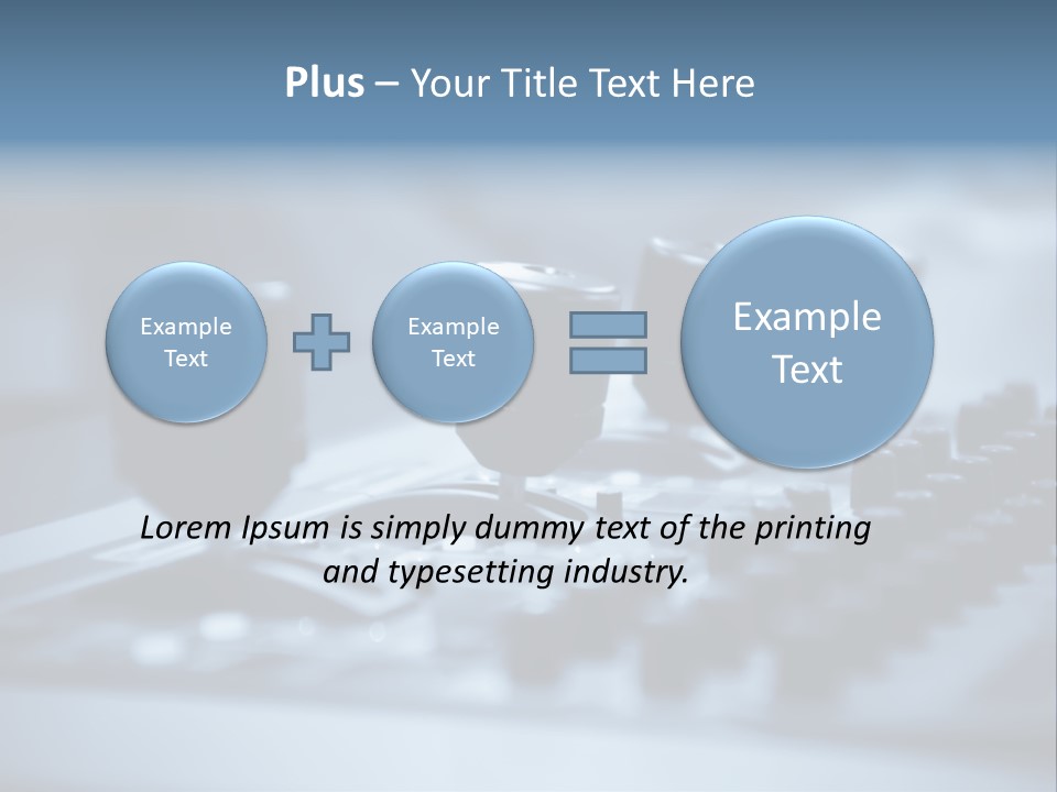 A Sound Board With Three Black Knobs On It PowerPoint Template