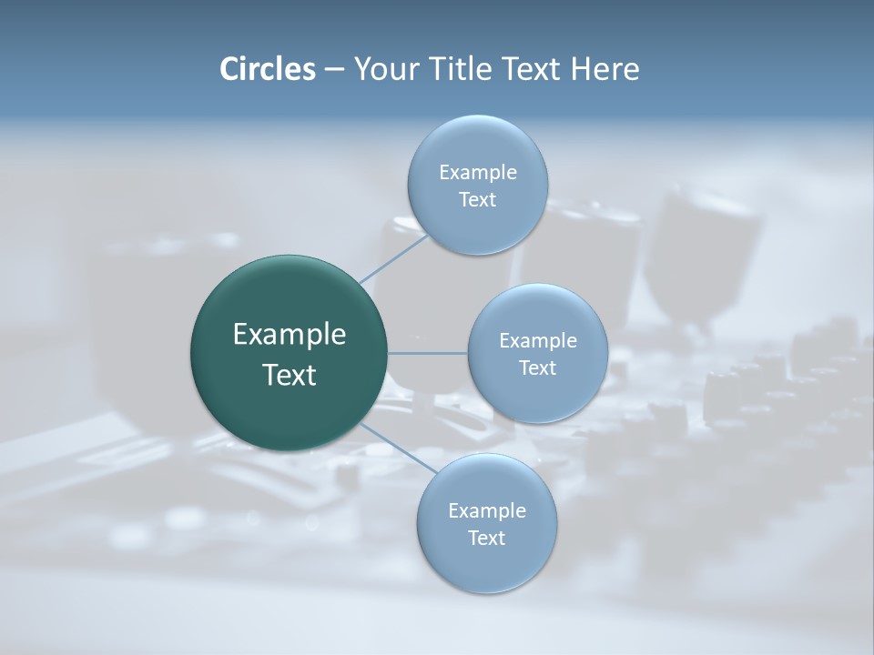 A Sound Board With Three Black Knobs On It PowerPoint Template