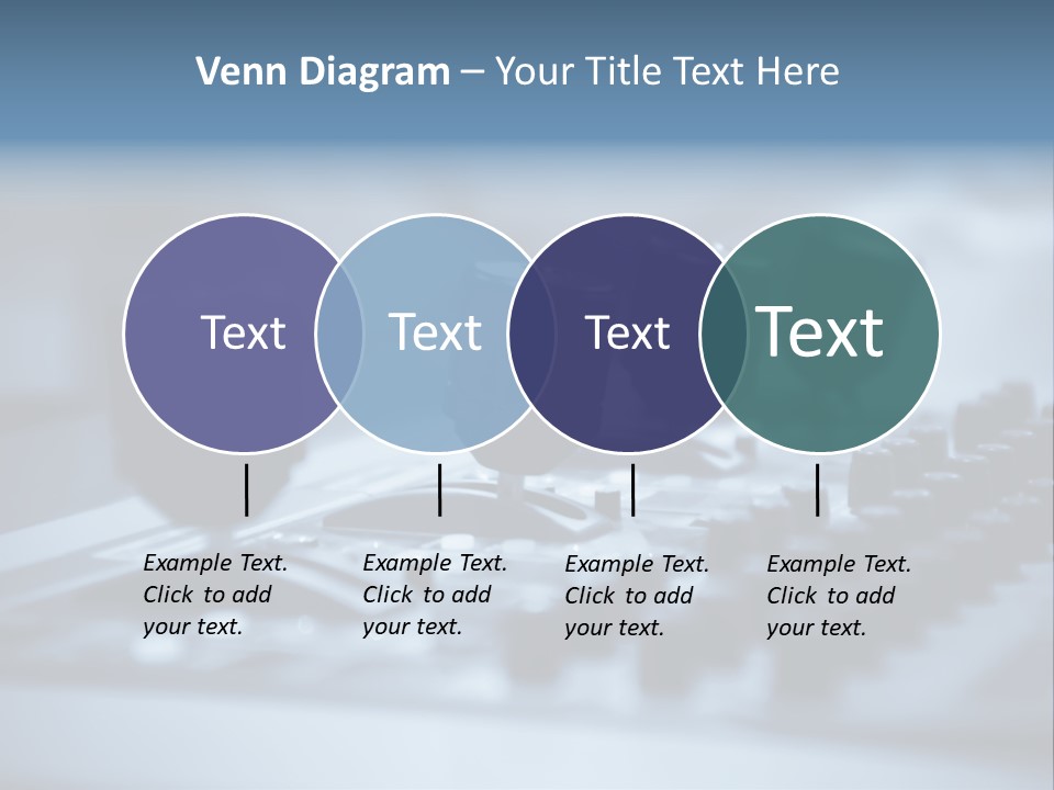 A Sound Board With Three Black Knobs On It PowerPoint Template
