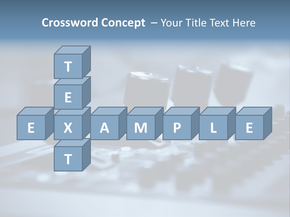 A Sound Board With Three Black Knobs On It PowerPoint Template