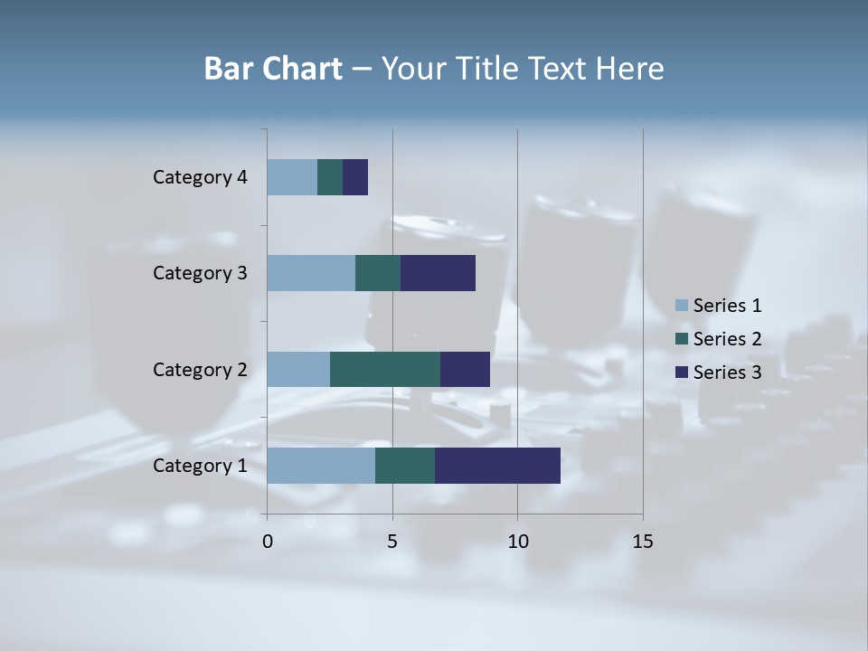 A Sound Board With Three Black Knobs On It PowerPoint Template