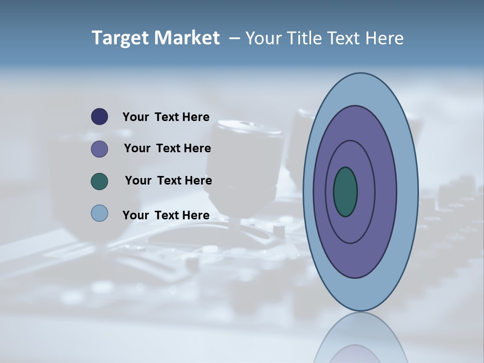 A Sound Board With Three Black Knobs On It PowerPoint Template