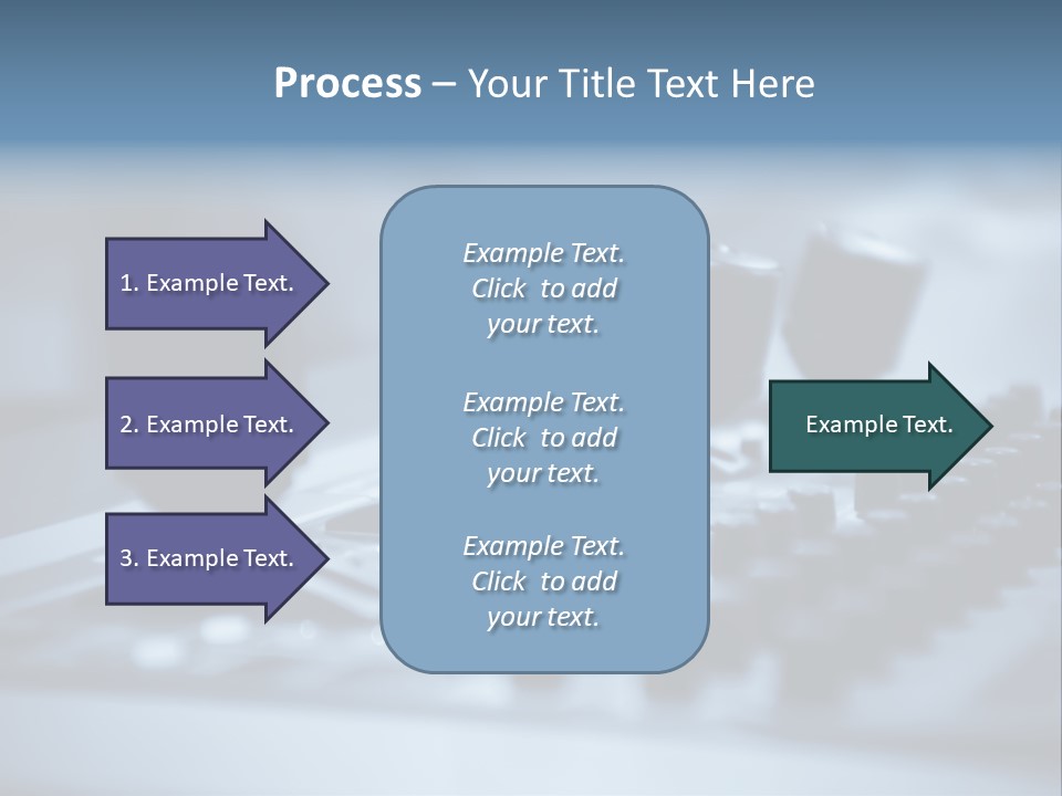 A Sound Board With Three Black Knobs On It PowerPoint Template
