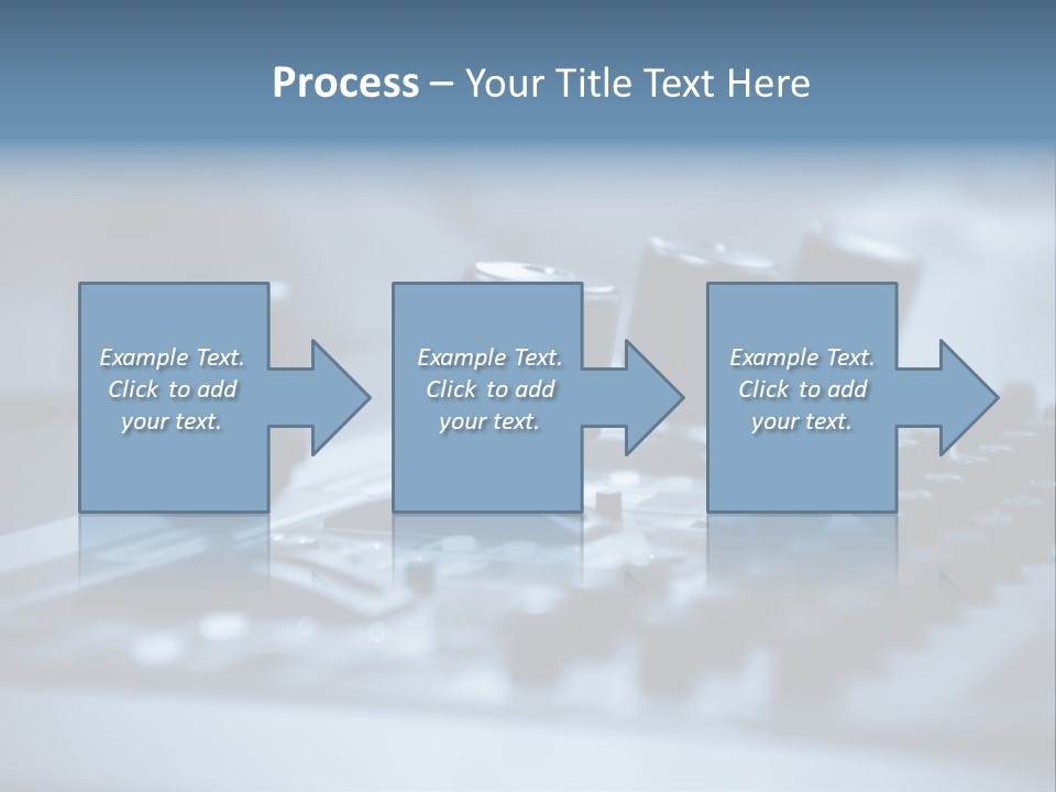 A Sound Board With Three Black Knobs On It PowerPoint Template