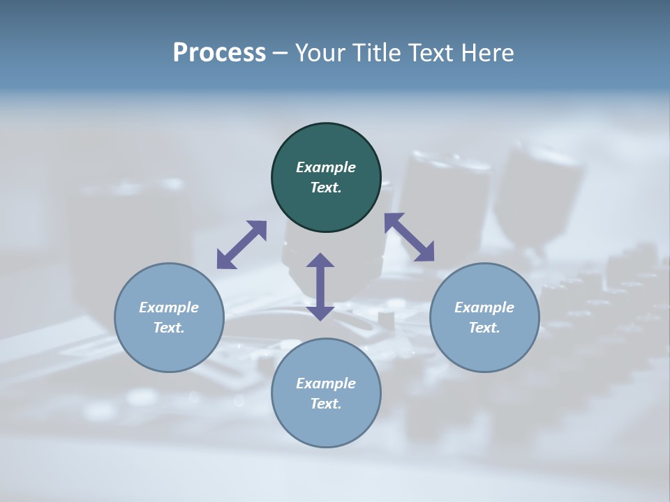 A Sound Board With Three Black Knobs On It PowerPoint Template