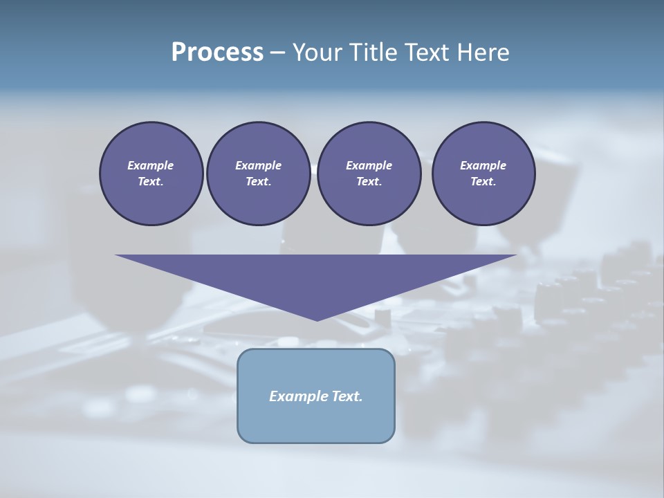A Sound Board With Three Black Knobs On It PowerPoint Template