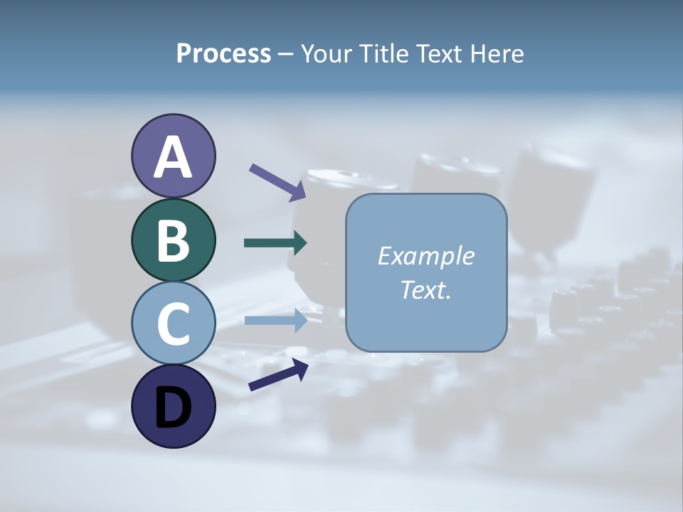 A Sound Board With Three Black Knobs On It PowerPoint Template