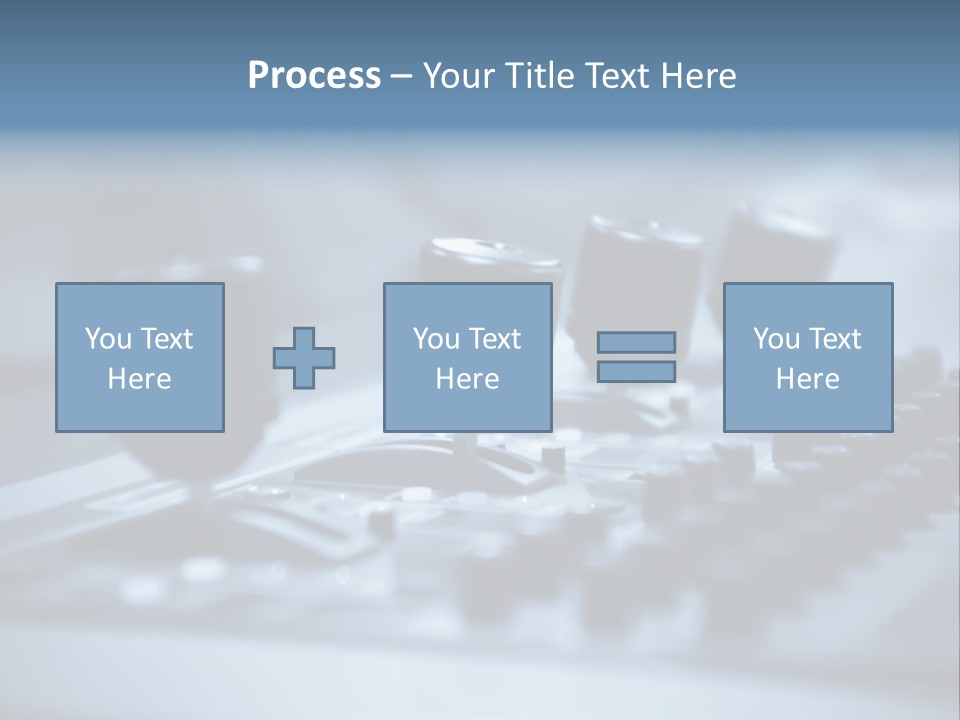 A Sound Board With Three Black Knobs On It PowerPoint Template