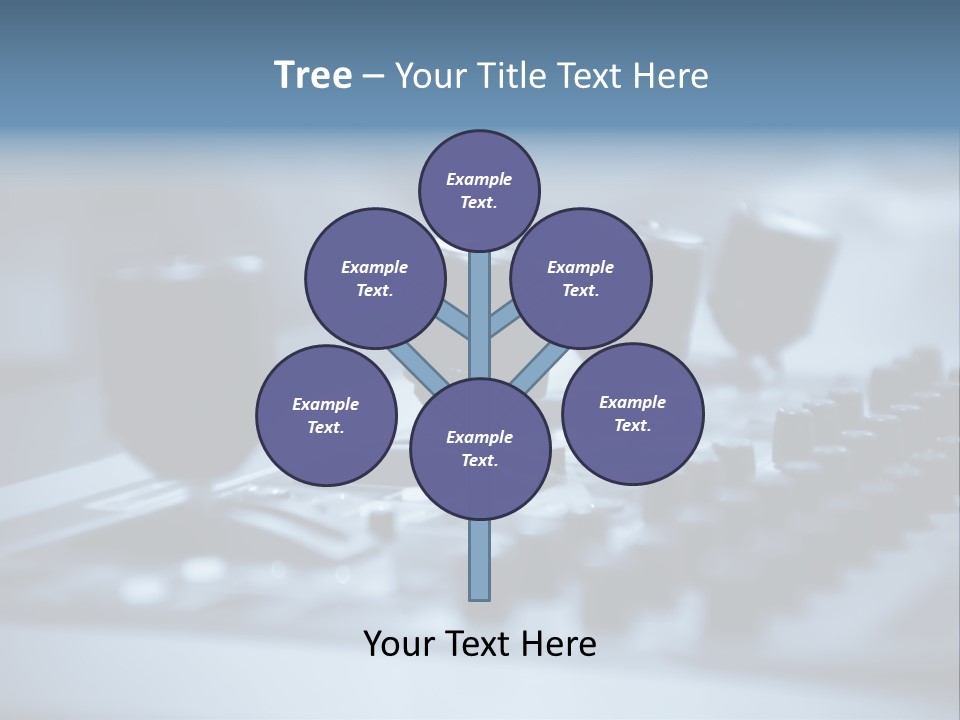 A Sound Board With Three Black Knobs On It PowerPoint Template