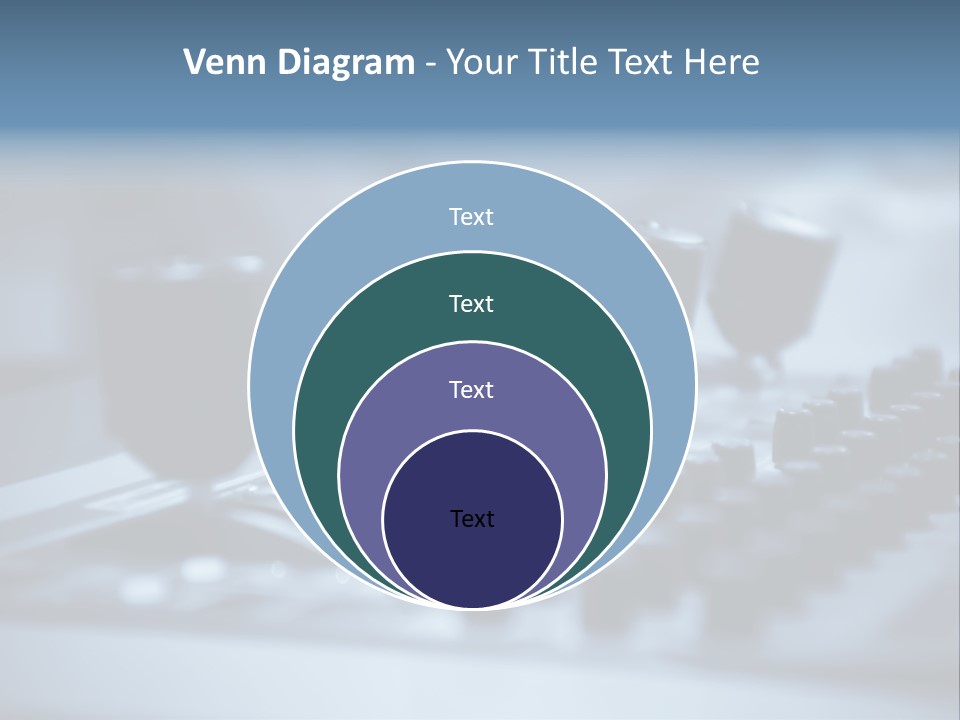 A Sound Board With Three Black Knobs On It PowerPoint Template