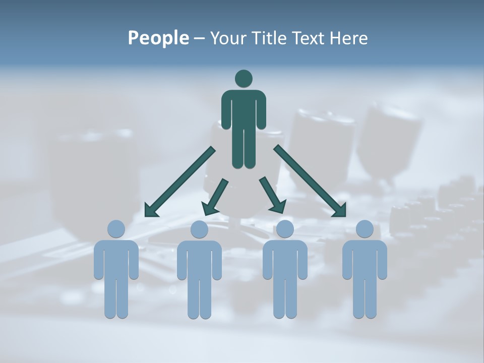 A Sound Board With Three Black Knobs On It PowerPoint Template