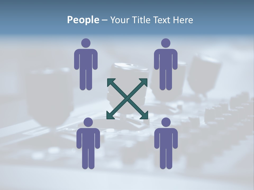 A Sound Board With Three Black Knobs On It PowerPoint Template