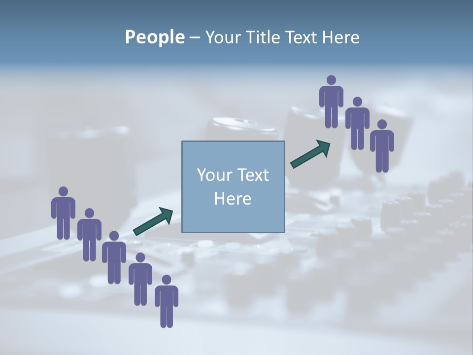 A Sound Board With Three Black Knobs On It PowerPoint Template