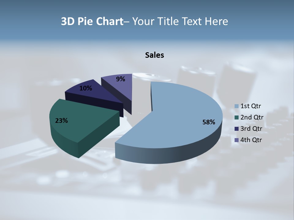 A Sound Board With Three Black Knobs On It PowerPoint Template