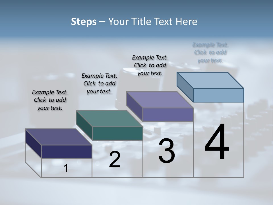 A Sound Board With Three Black Knobs On It PowerPoint Template
