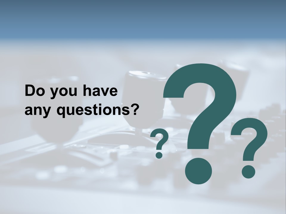 A Sound Board With Three Black Knobs On It PowerPoint Template