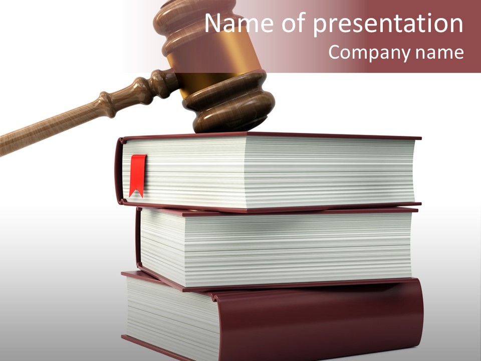 Sentence Isolated Justice PowerPoint Template