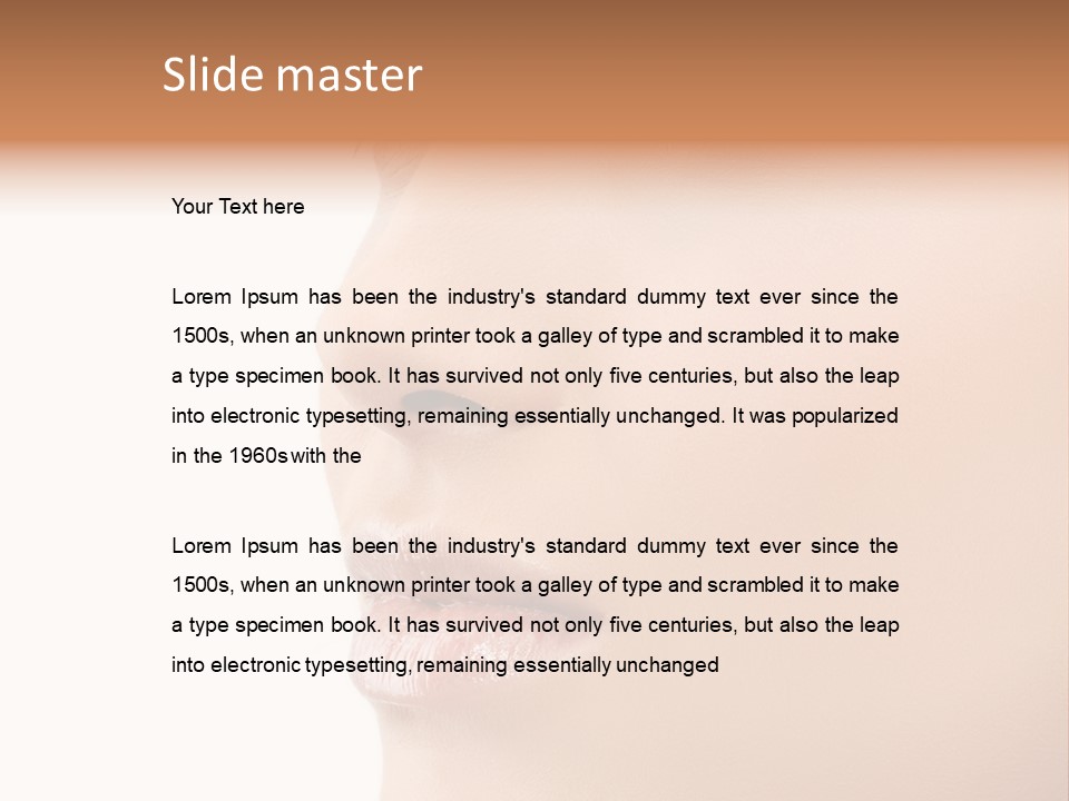 Beautiful Lady Background PowerPoint Template