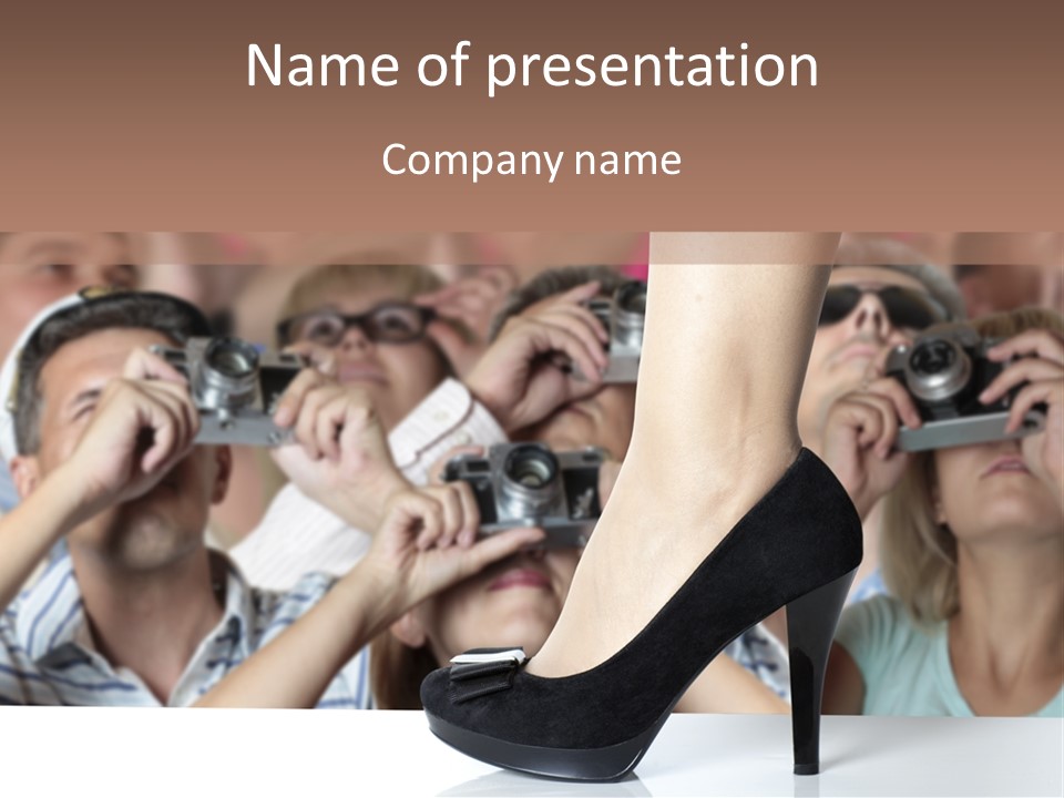 People Dress Catwalk PowerPoint Template