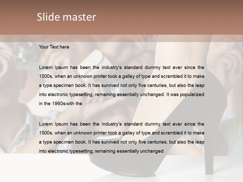 People Dress Catwalk PowerPoint Template