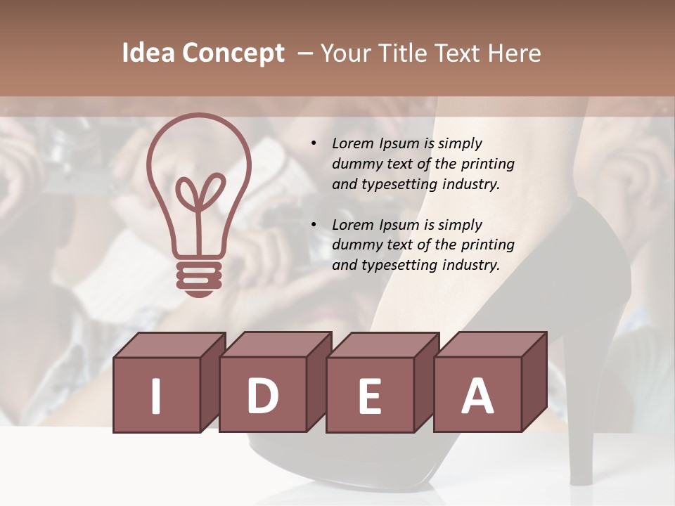 People Dress Catwalk PowerPoint Template