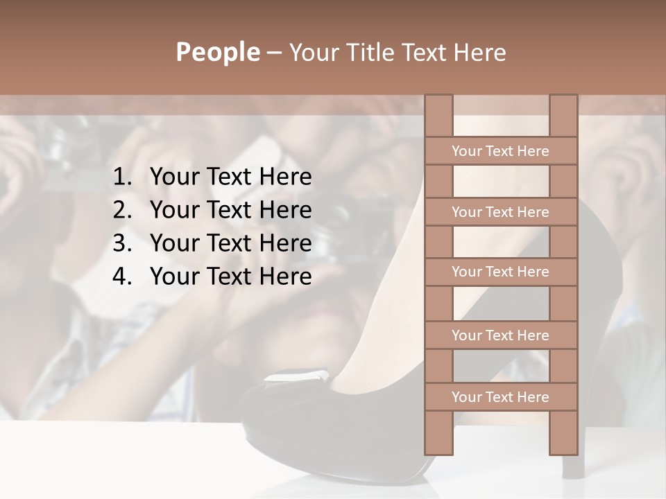 People Dress Catwalk PowerPoint Template