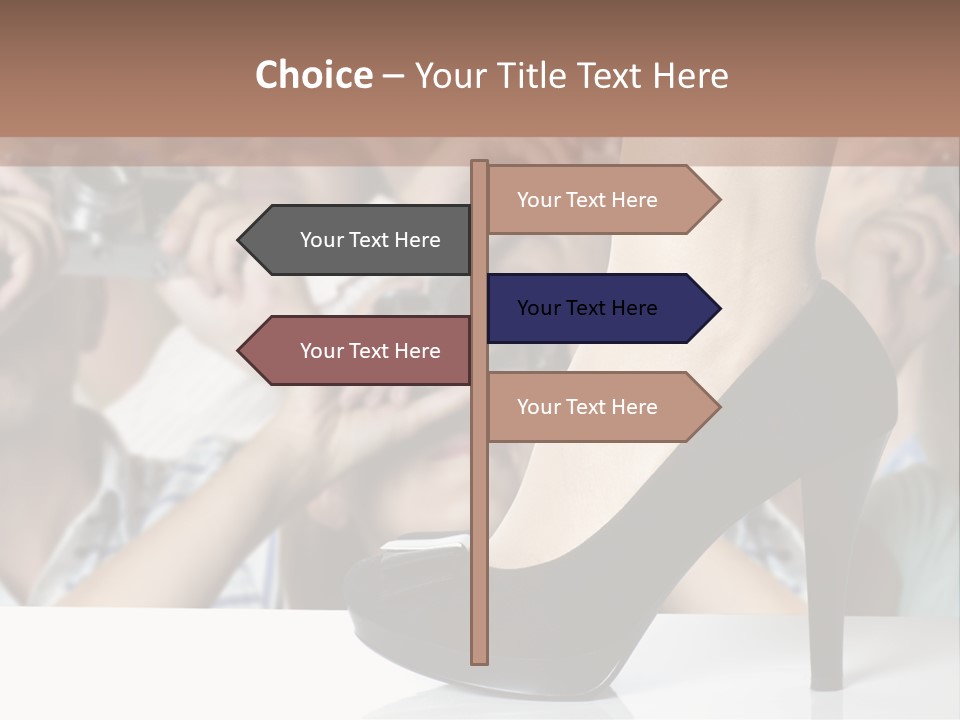 People Dress Catwalk PowerPoint Template