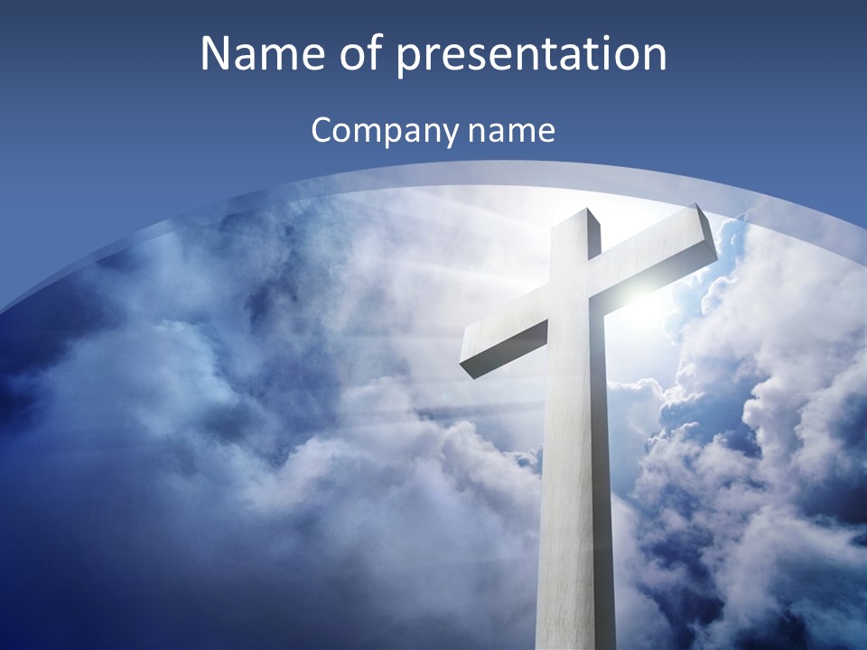 Concept Jesus Rays PowerPoint Template