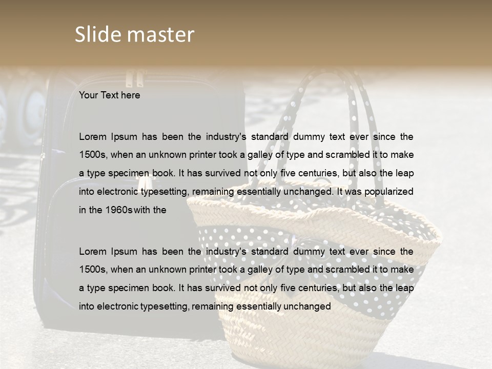 Case Suitcase Flight PowerPoint Template