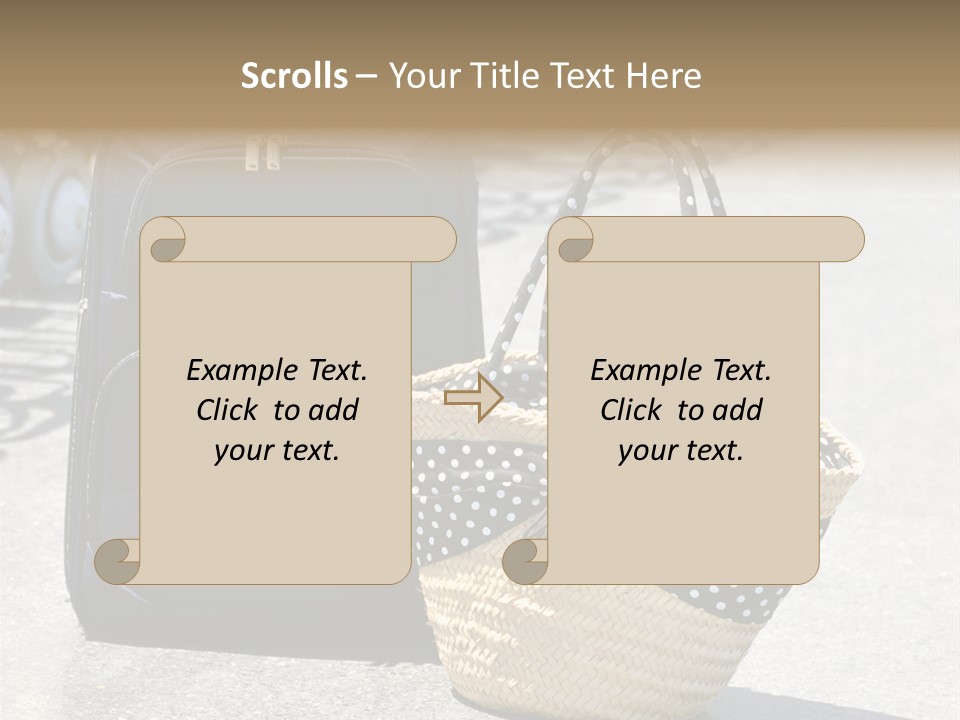 Case Suitcase Flight PowerPoint Template