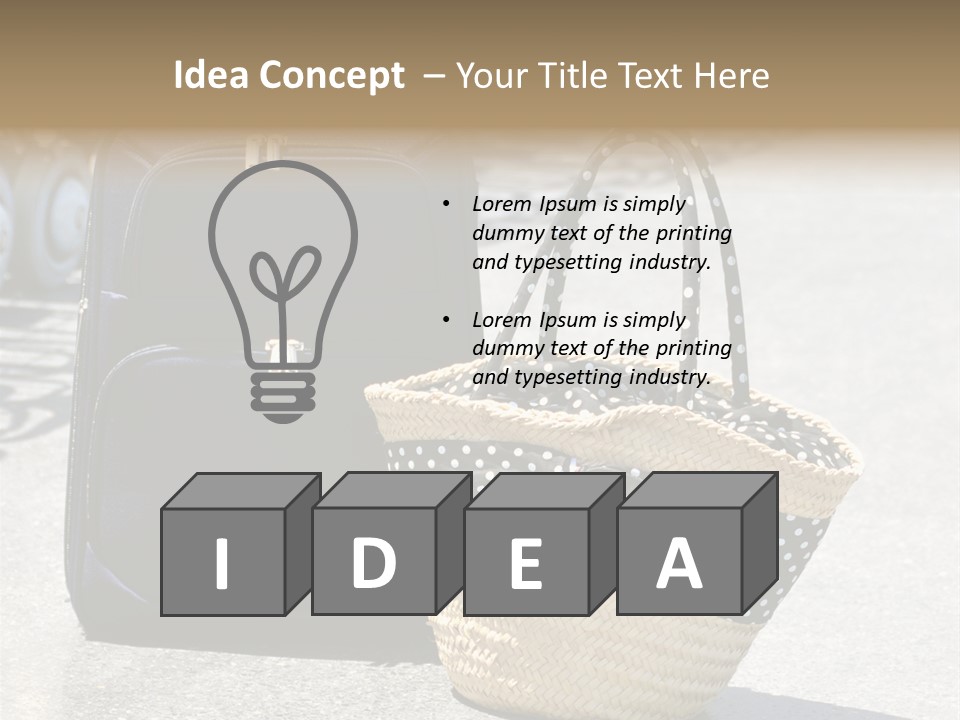 Case Suitcase Flight PowerPoint Template