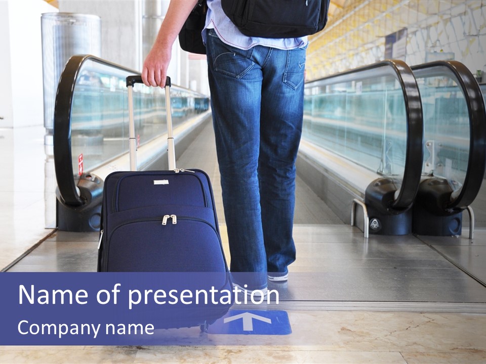 Railway Station Trolley PowerPoint Template