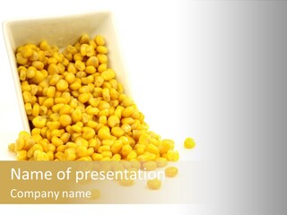 Canned Isolated Sweet Corn PowerPoint Template
