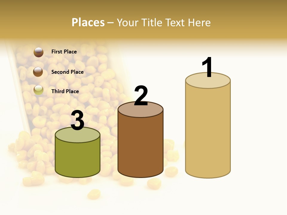 Canned Isolated Sweet Corn PowerPoint Template