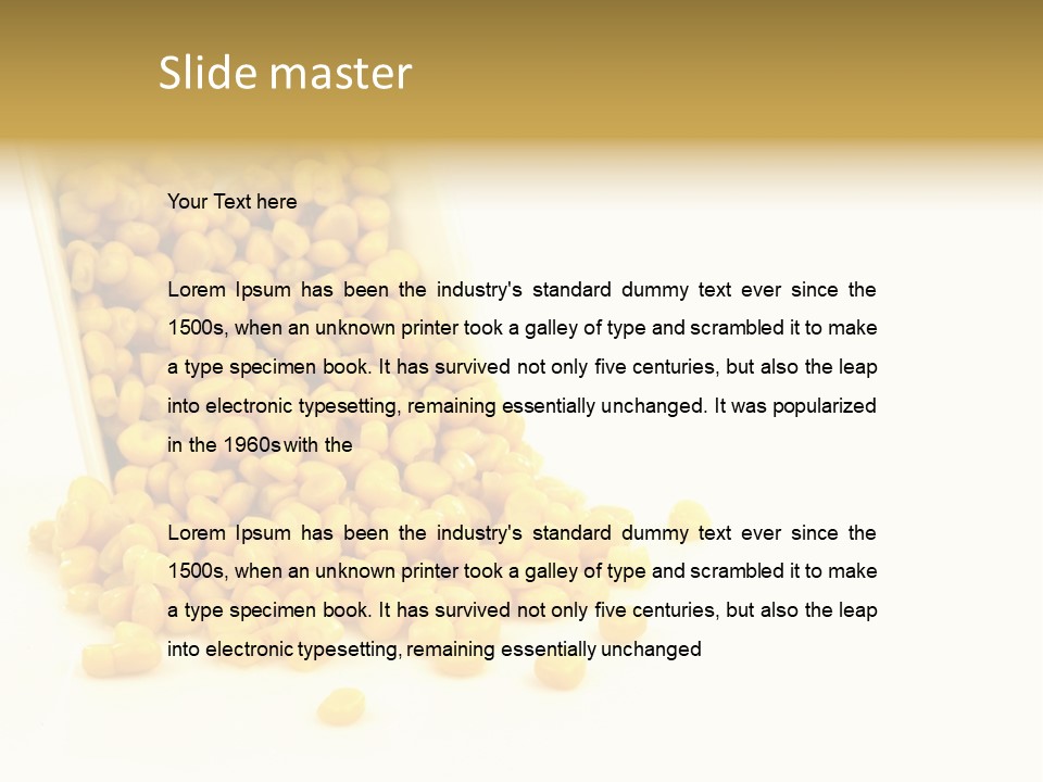 Canned Isolated Sweet Corn PowerPoint Template