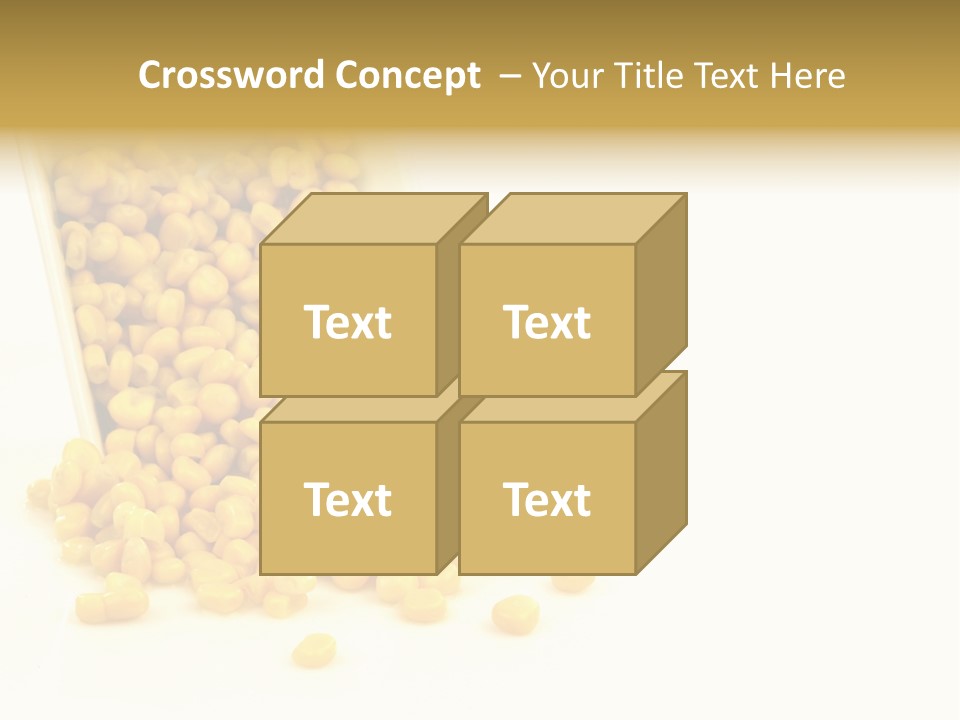 Canned Isolated Sweet Corn PowerPoint Template