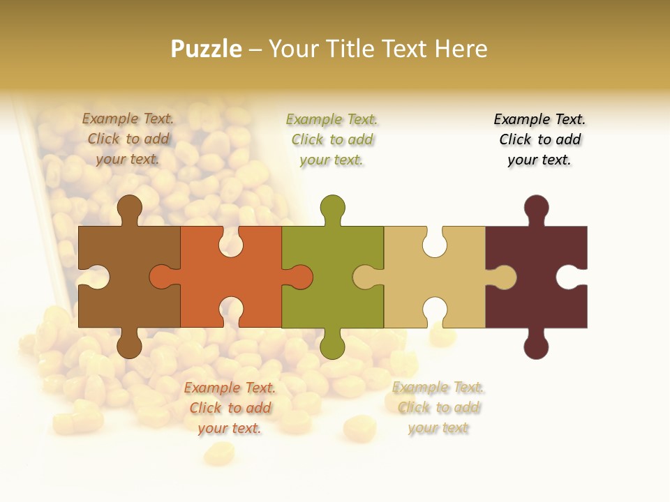 Canned Isolated Sweet Corn PowerPoint Template