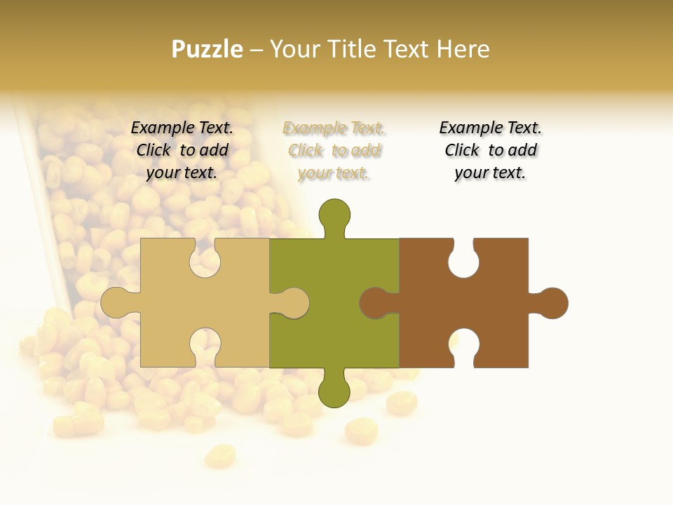 Canned Isolated Sweet Corn PowerPoint Template