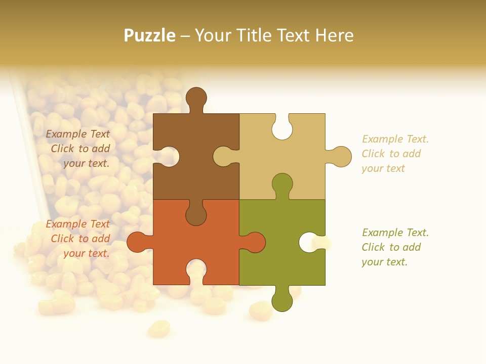 Canned Isolated Sweet Corn PowerPoint Template