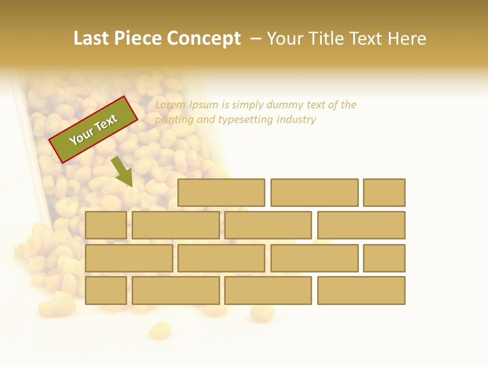 Canned Isolated Sweet Corn PowerPoint Template