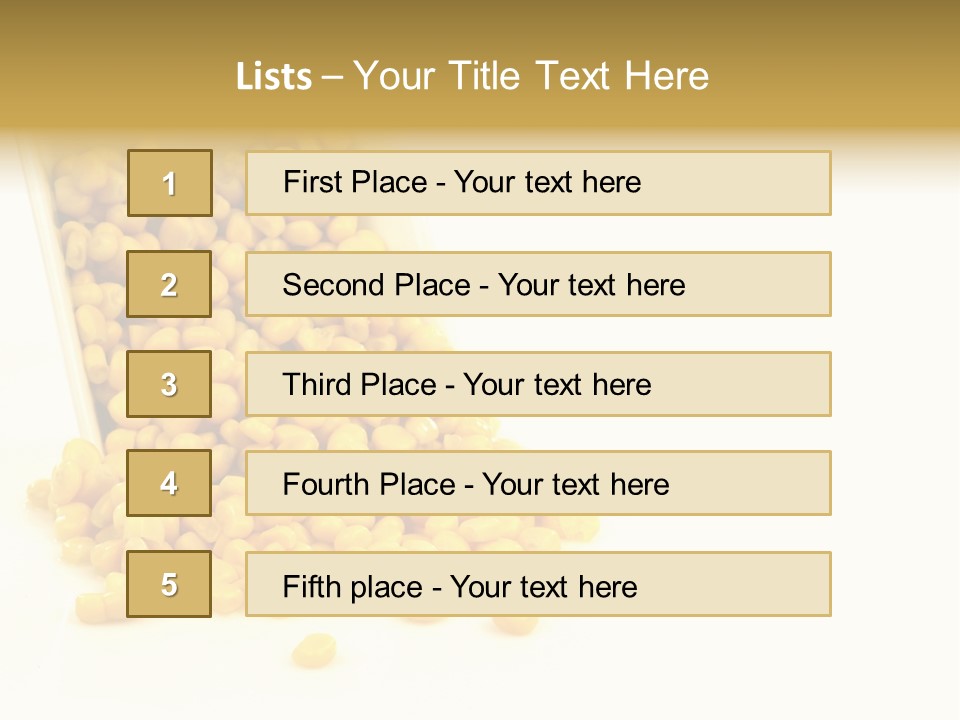 Canned Isolated Sweet Corn PowerPoint Template